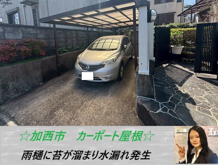 加西市　雨樋とカーポート屋根を無料点検！メンテナンス方法をご紹介