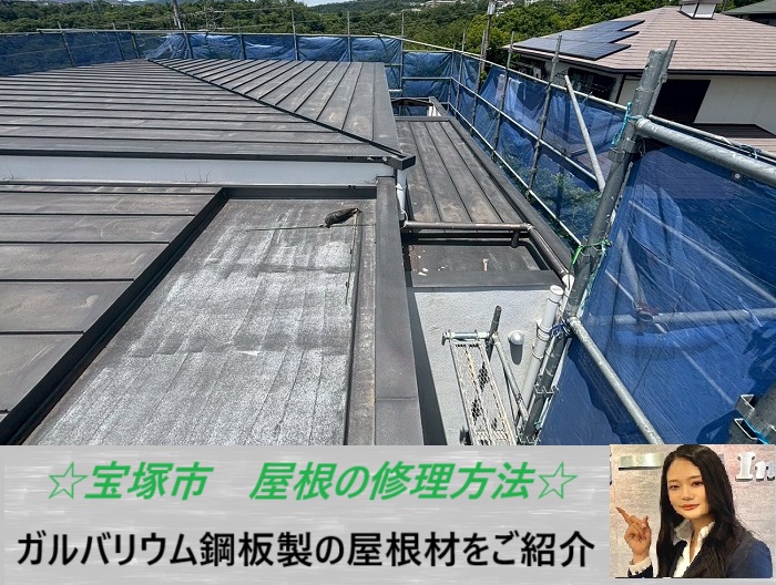 宝塚市 ガルバリウム鋼板製の屋根を無料調査!緩傾斜な屋根に最適な工事とは?