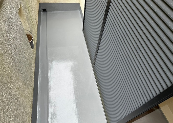宝塚市　雨漏り修理としてウレタン防水通気緩衝工法を行った後の様子