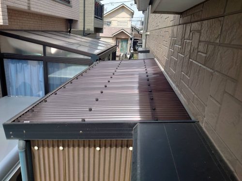 神戸市西区でカーポート屋根と波板を交換させていただいたK様
