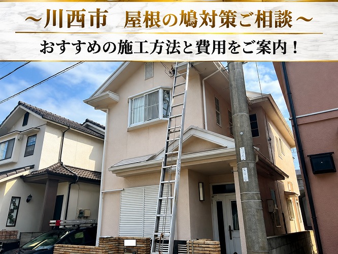 川西市★屋根に鳩が集まる原因は？効果的な鳩よけ対策と施工方法・費用を解説
