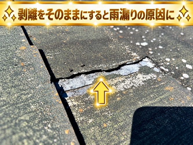 劣化した屋根材