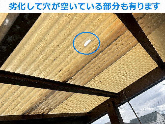 波板に開いている穴