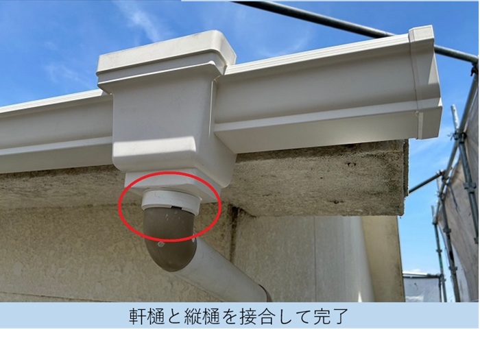 軒樋と竪樋を接合