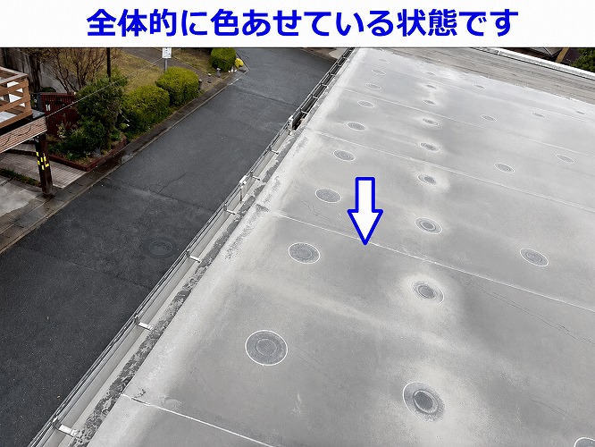 シート防水の色褪せ
