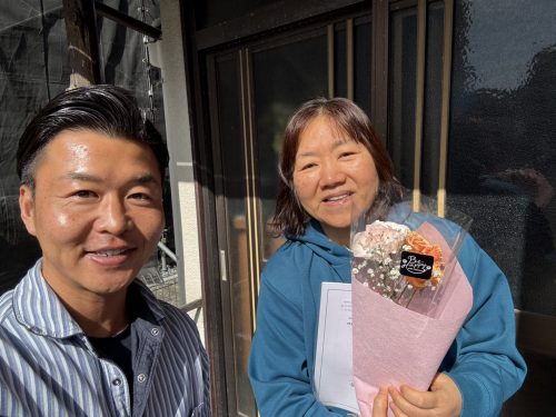 仮設足場と軒樋交換工事をさせて頂いたM様