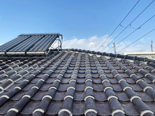 補修した瓦屋根