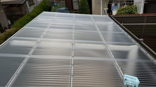 カーポート屋根貼り替え後の様子