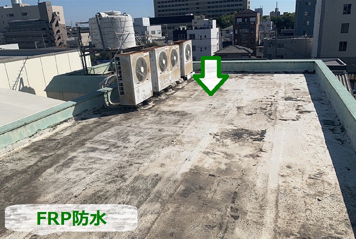 4階建てビル屋上のＦＲＰ防水