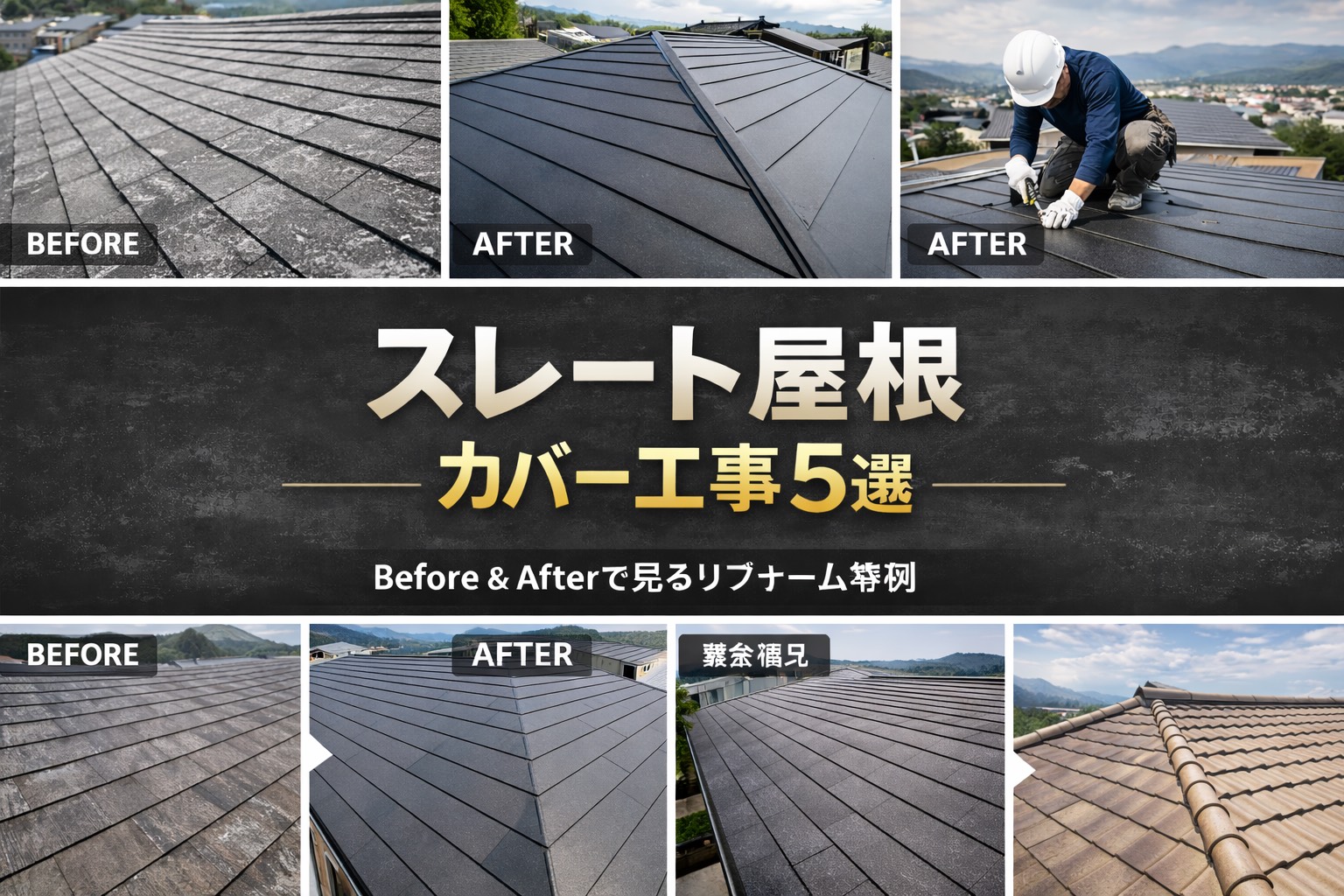 猪名川町★スレート屋根カバー工事５選！！費用や工法をご紹介！