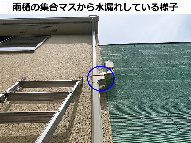 集合マスから水漏れ