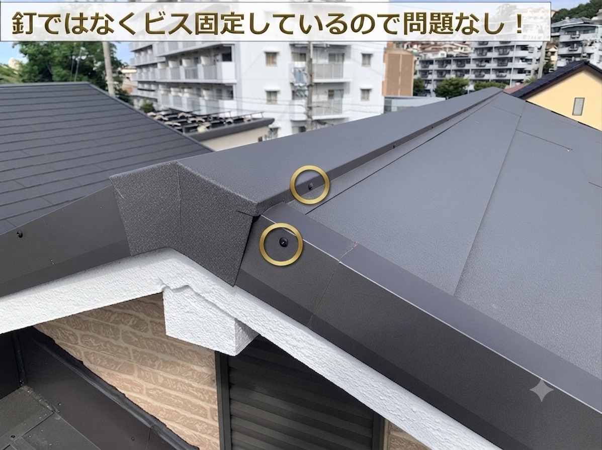 釘ではなくビス固定しているので抜けてる様子はありません