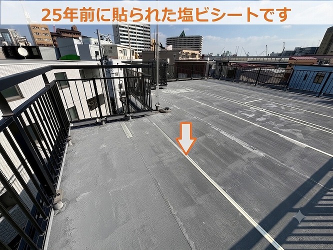 屋上の塩ビシート