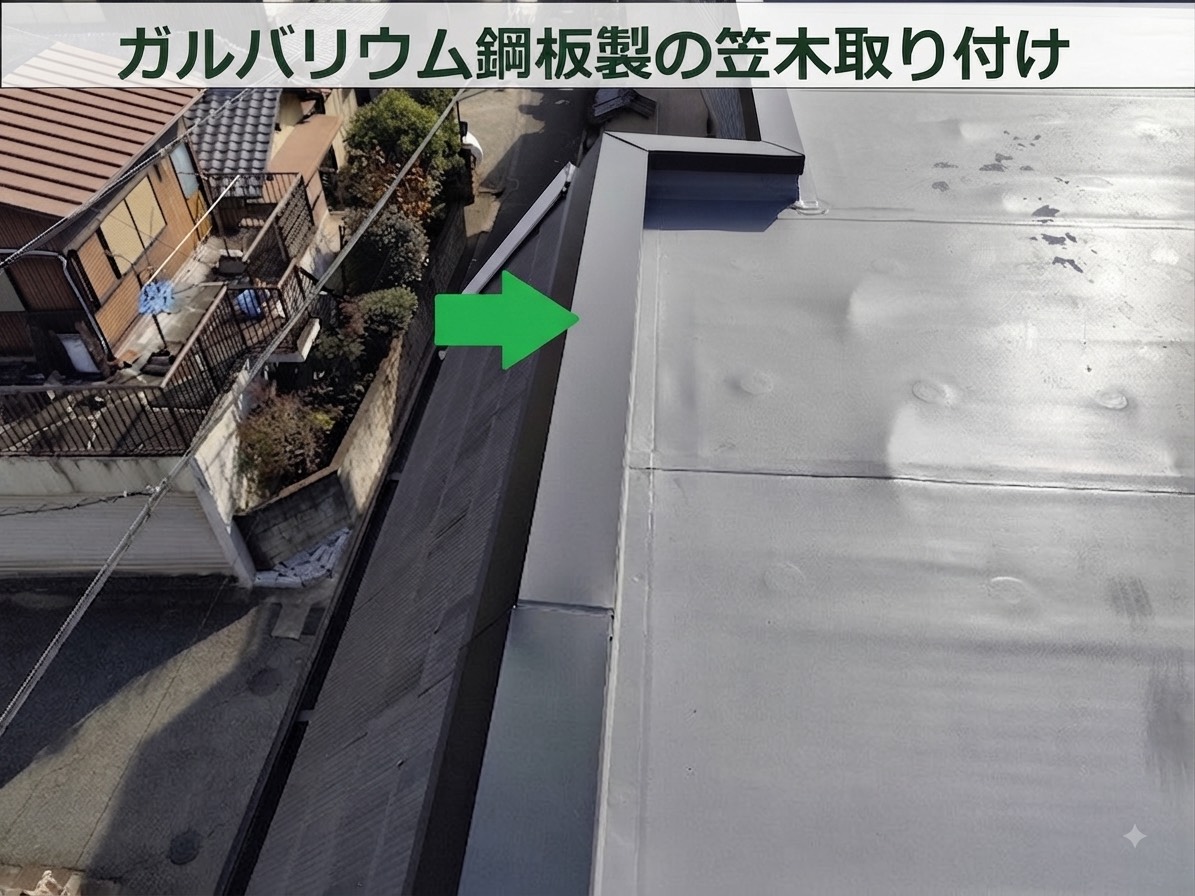 笠木取り付け