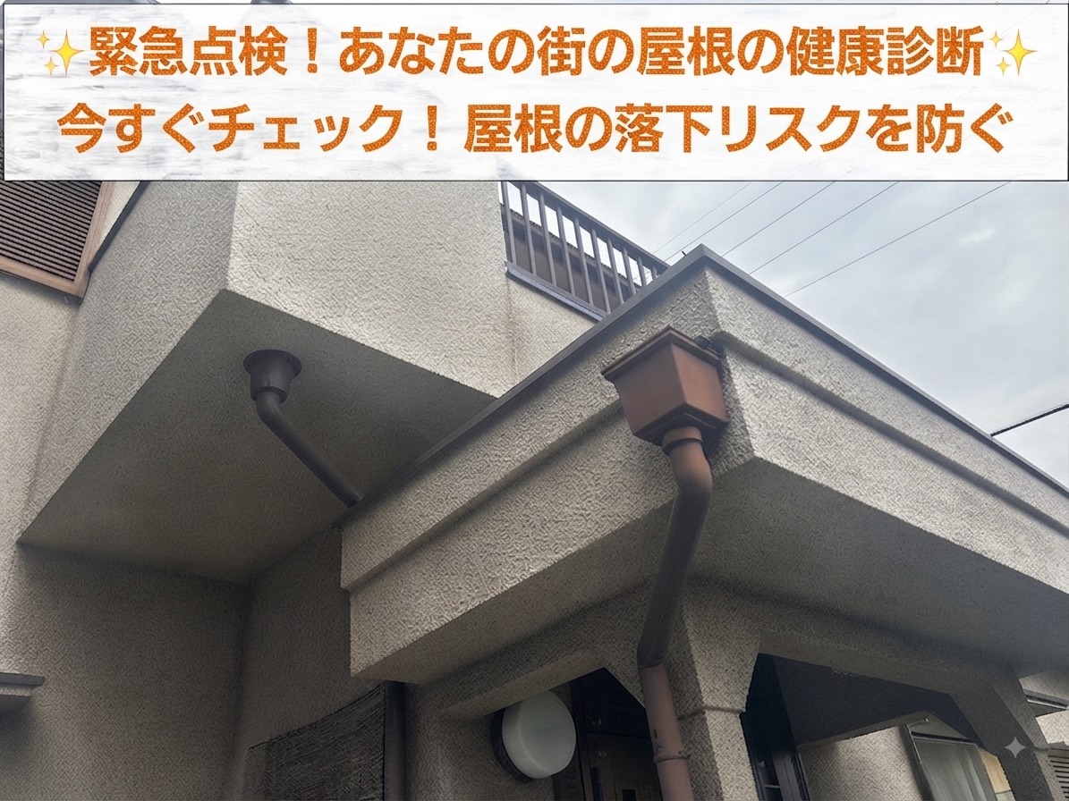 神戸市東灘区★M型スレート屋根の棟瓦が危険な状態！落下を防ぐ補修方法