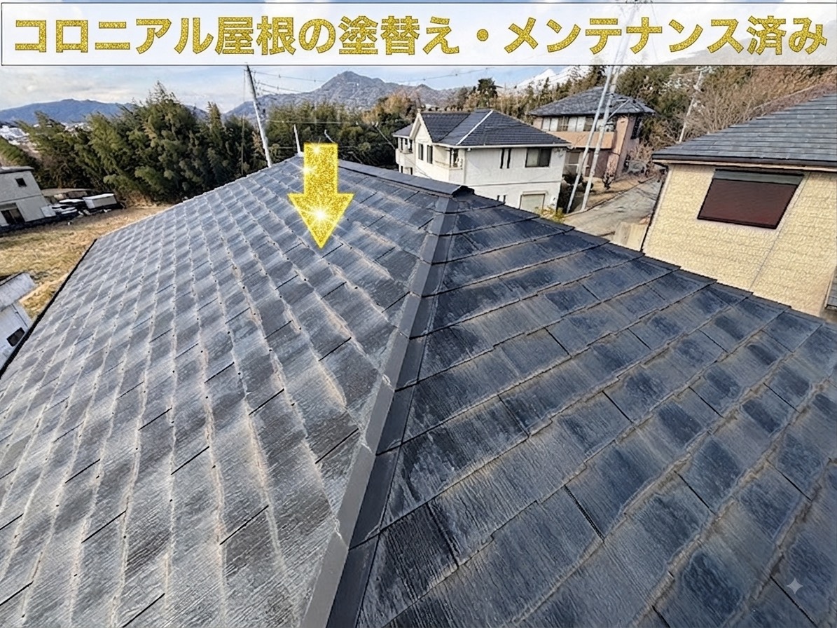 ノンアスベスト屋根材のスレート屋根