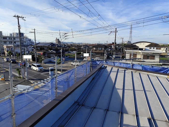 笠木板金のガルバリウム鋼板を交換