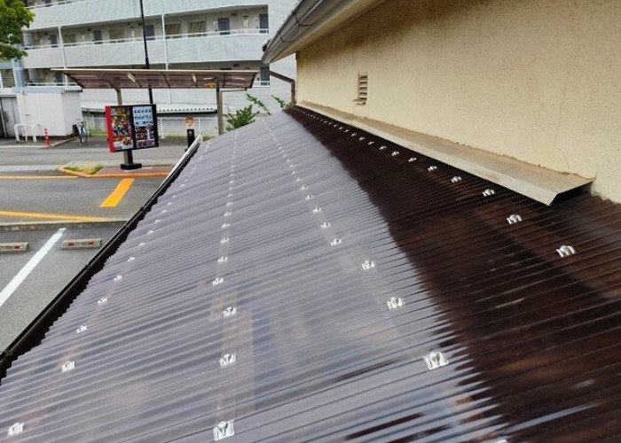市川町の皆様へ　ストックヤードの波板交換を行った後の様子
