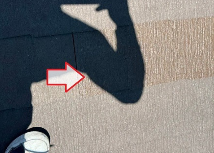 猪名川町　スレート屋根の差し替え補修を行った後の様子