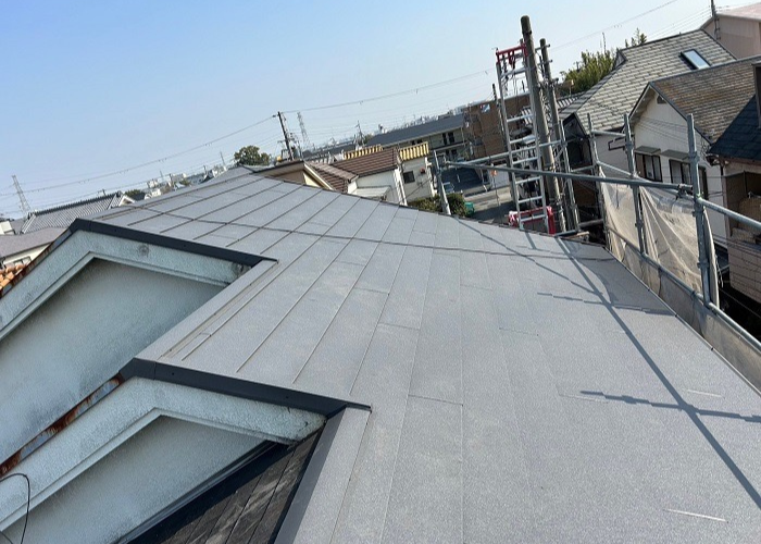 猪名川町　屋根重ね葺き工事完了