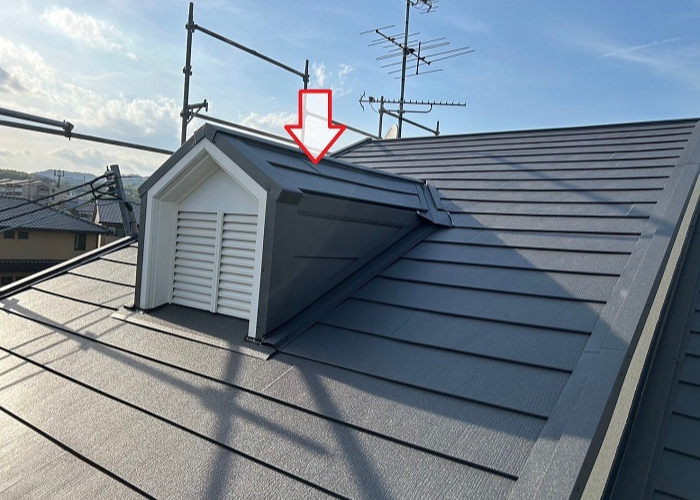 宝塚市　鳩小屋の収まり　屋根カバー工事