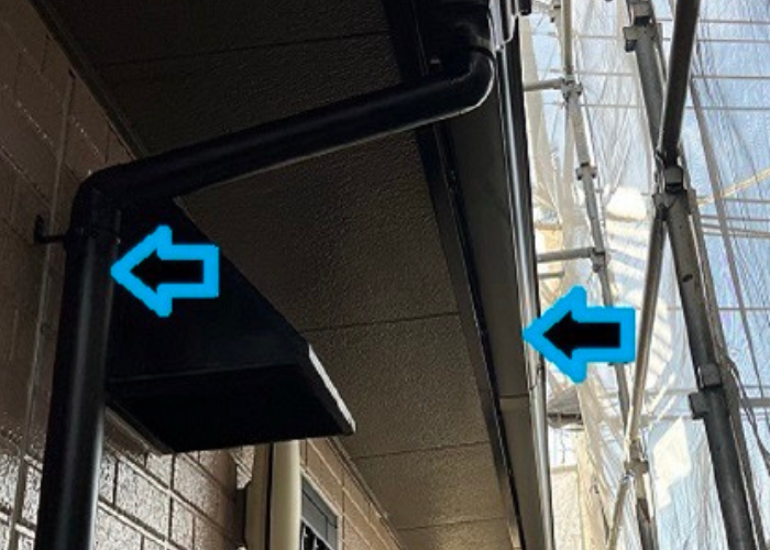 市川町にお住まいの方へご紹介する現場でオーバーフロー対策の雨樋修理交換でPC77を使用した後の様子