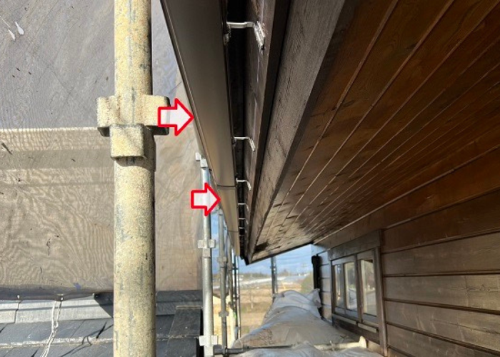 西宮市で雨樋修理を行った後