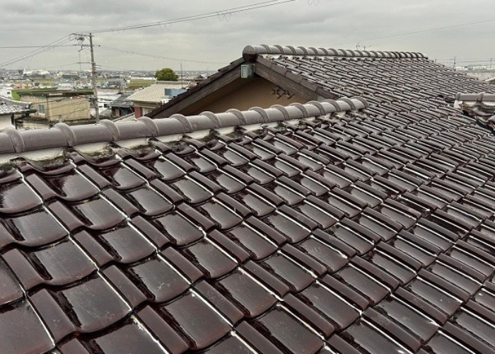 市川町の皆様へ　棟瓦取り直し完了