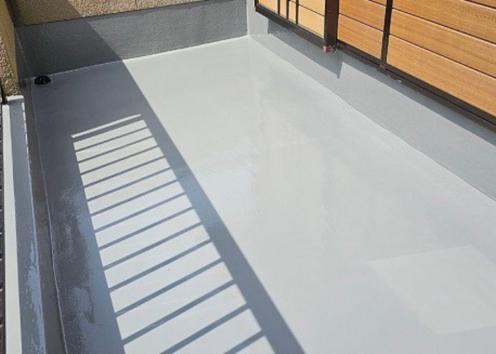 市川町にお住まいの方へ目地ありコンクリート防水への防水工事を行った後の様子