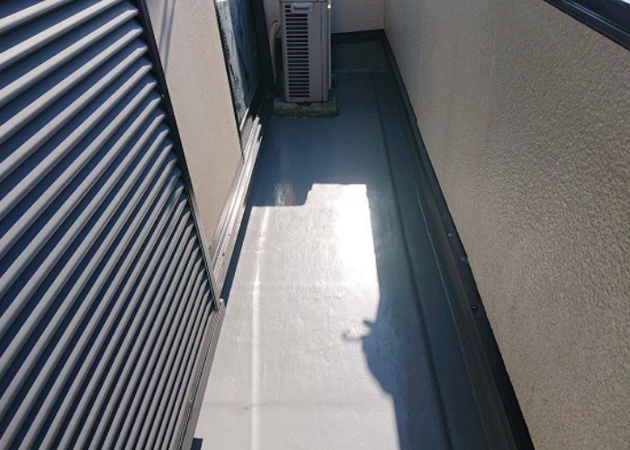 加西市　ベランダ防水工事を行った後の様子