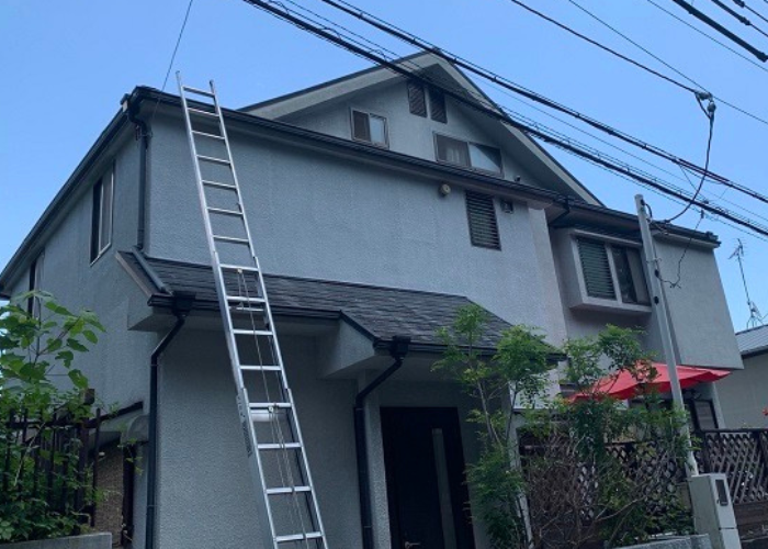 尼崎市　日本ペイントのラジカル制御を使用して塗り替えを行う前の様子