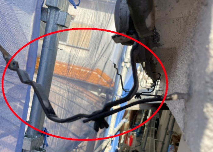 三木市　既存の軒樋の金具