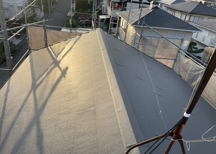 西宮市　SGL鋼板屋根材を用いた屋根葺き替え工事完了