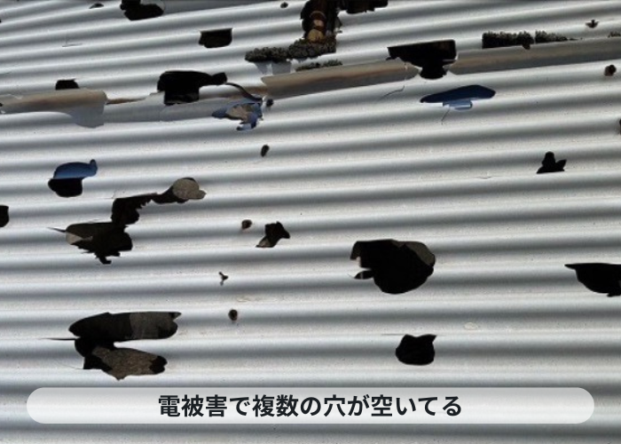 市川町の皆様へ　雹害で波板に穴