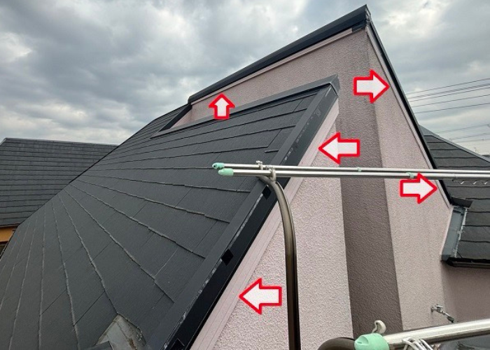 三木市で破風板板金巻き工事を行う前の様子