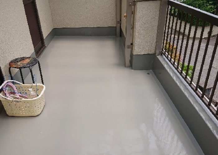 市川町　ウレタン防水工事完了後