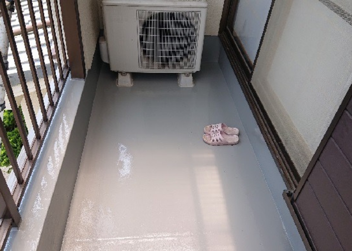 市川町　ベランダ防水工事完了
