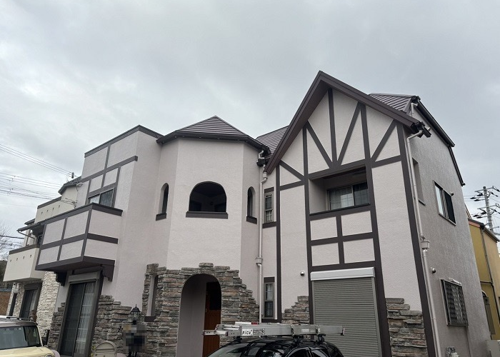 三木市でお勧めの塗料ラジカル制御を用いて外壁塗り替えを行った後の様子