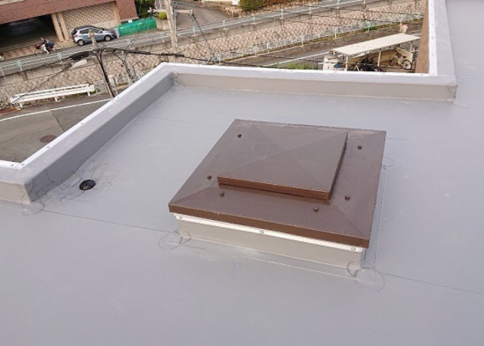 西宮市　塩ビシート防水の仕上がり