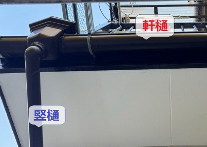三木市で交換の費用紹介を行う軒樋と竪樋