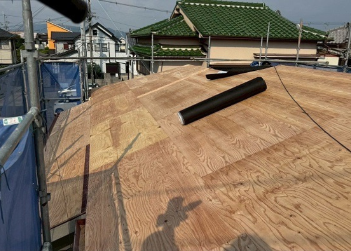 宝塚市　屋根下地完了