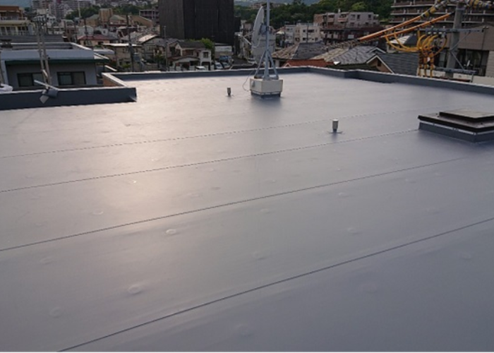 猪名川町　屋上防水工事後の塩ビシート防水
