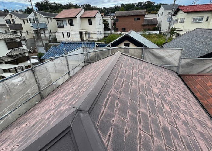 神戸市東灘区で屋根カバー工事を行う前のスレート屋根