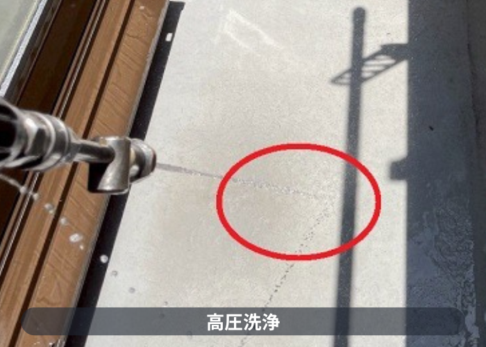 宝塚市　土間を高圧洗浄