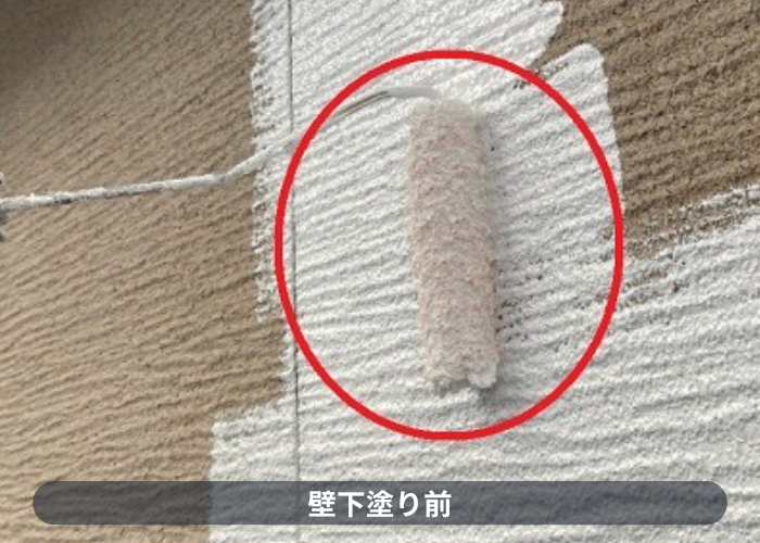 宝塚市　日本ペイントのラジカル制御を用いて外壁塗り替えで下塗り