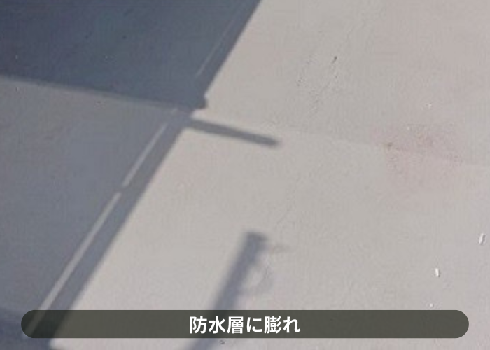 市川町　防水層がふくれているようす