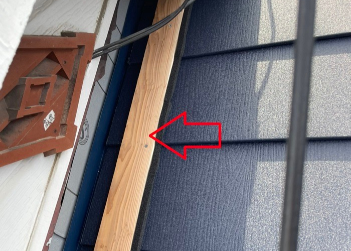 三木市　壁際に下地を取り付けた様子